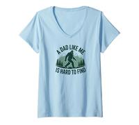 Mujer Retro Outdoor Bigfoot Sasquatch Wearing Sunglasses Forest Camiseta Cuello V