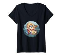 Mujer Retro Rock Gnome Graphic For Men And Women Vintage Hardrock Camiseta Cuello V