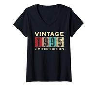Mujer Retro Vintage 1995 Edición Limitada 30 Cumpleaños 30 Años Camiseta Cuello V