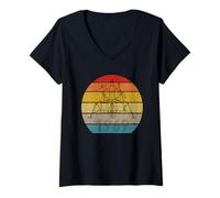 Mujer Retro Vintage Apollo 11 Luna Aterrizaje Camiseta Cuello V
