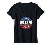 Mujer Retro Vintage Election Campaign Elizabeth Warren 2020 Camiseta Cuello V