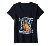 Mujer Retro Vintage Got That Dawg In Me Chinese Shar Pei Dog Lover Camiseta Cuello V