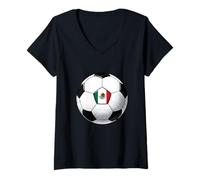 Mujer Retro10 - Camiseta para fanáticos de la Bandera de México Viva México Camiseta Cuello V