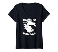 Mujer Reunite a Pangea, Funny Geology Pun, para un geólogo Camiseta Cuello V