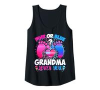 Mujer Revelación De Género Grandma Equipo Rosa O Azul Qué Piensas Camiseta sin Mangas