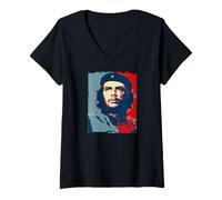 Mujer Revolution Ernesto Che Guevara Guerrilla Fighter Poster Camiseta Cuello V
