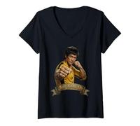 Mujer Rey de Kung Fu Jeet Kune Do JKD Artes Marciales Mixtas Camiseta Cuello V