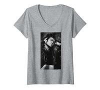 Mujer Rey Frontman Paul King Por Simon Fowler Camiseta Cuello V