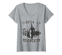 Mujer Rey Guerrero Espartano Leonidas Falange Griega Camiseta Cuello V