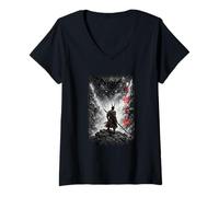 Mujer Rey Mono el Guerrero Imperial Camiseta Cuello V