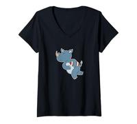 Mujer Rhinoceros Juega fútbol Americano Camiseta Cuello V