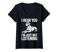 Mujer Rhodesian Ridgeback Divertido Rhodesian Ridgeback Camiseta Cuello V
