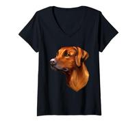 Mujer Rhodesian Ridgeback Perro Mujer Hombre Camiseta Cuello V