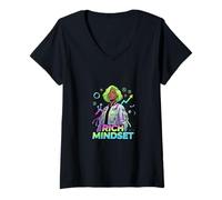 Mujer Rica mentalidad Crecimiento Finanzas Motivación Diseño Camiseta Cuello V