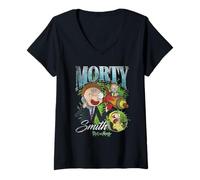 Mujer Rick and Morty Morty Smith Homage Camiseta Cuello V
