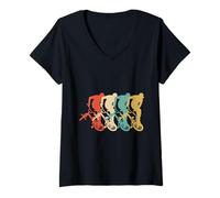 Mujer RIDE BMX Tricks Dirt Jump Riding Bike Racing Niños Niñas Regalo Camiseta Cuello V