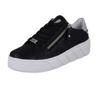 Mujer Rieker Deporte Punzado Detalle Cuña Cordones Zapatillas de Piel - W2605