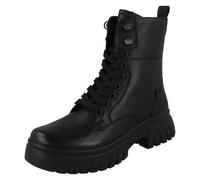 Mujer Rieker Cuero con Cordones Cremallera Lateral Forro Polar Botines: W1870