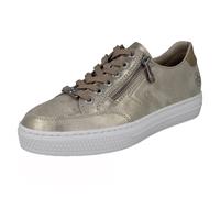 Zapatillas De Cuero Metálicas Rieker Para Dama Con Cierre De Cremallera, L5903