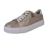 Mujer Rieker Relieve Metálico Zapatillas Plataforma N5917