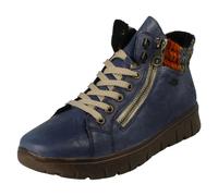 Mujer Rieker Tex Ajuste Ancho Cuero Cremallera Doble Forro Botines - N1305