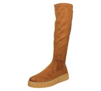 Mujer Rieker W1080 Plataforma por la Rodilla Botas con Cuña