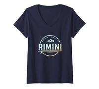 Mujer Rimini Italia - Retro Rimini Italia Vintage Surf Camiseta Cuello V