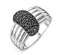 Mujer-ring 925 Orphelia de plata rodiada con circonitas talla redonda - ZR-3757