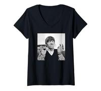 Mujer Ringo Starr The Beatles Una Noche de día Duro Tussauds 1964 Camiseta Cuello V