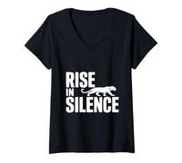 Mujer Rise In Silence Panther Camiseta Cuello V