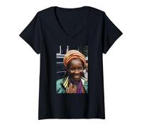 Mujer Rita Marley Bob Marley & Los Wailers I Tres Michael Grecco Camiseta Cuello V