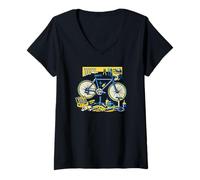 Mujer Ritual del Banco de Bicicleta Camiseta Cuello V