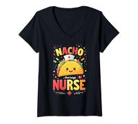 Mujer RN Mexican Funny Cinco de Mayo Nacho Average Nurse Camiseta Cuello V