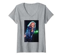 Mujer Robert Plant de Led Zeppelin en Vivo en Wembley 1992 Camiseta Cuello V