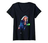 Mujer Robert Plant en Vivo en Wembley Led Zeppelin 1992 Camiseta Cuello V