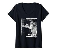 Mujer Robert Smith de The Cure Live Artista distópico Camiseta Cuello V