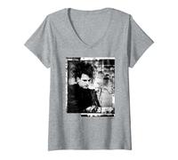 Mujer Robert Smith The Cure Live Artista distópico Camiseta Cuello V