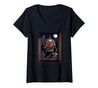 Mujer Robot Tom Peeping Camiseta Cuello V