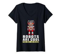 Mujer Robots Are Cool You Not So Much Robot Camiseta Cuello V