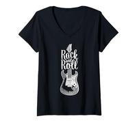 Mujer Rock and Roll Graphic Tees - Novelty T-Shirts & Cool Designs Camiseta Cuello V