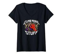 Mujer Rock Climber Bouldering Climb More Stuff Camiseta Cuello V
