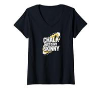 Mujer Rock Climbing Bouldering Chalk Dust Is My Skinny Camiseta Cuello V