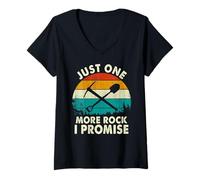 Mujer Rock Collector Geologist, Just One More Rock I Promise Camiseta Cuello V