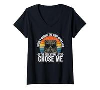 Mujer Rock Hyrax Life Chose Me Cool Gafas de Sol Gopher Funny Camiseta Cuello V