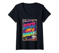 Mujer Rock Me Amadeus Mozart Camiseta Cuello V