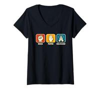 Mujer Rock Paper Aleluya Fe Cristiana Creyente Jesús Camiseta Cuello V