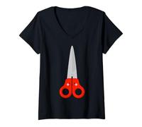 Mujer Rock Paper Scissors Group Halloween Costume tee Camiseta Cuello V
