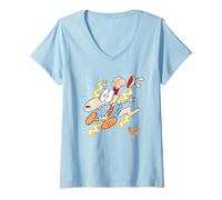 Mujer Rocko's Modern Life Funny Face Camiseta Cuello V
