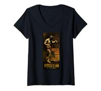 Mujer Rocky III Come On Rock, Push Yourself Camiseta Cuello V