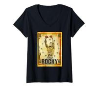 Mujer Rocky The Italian Stallion Poster Camiseta Cuello V
